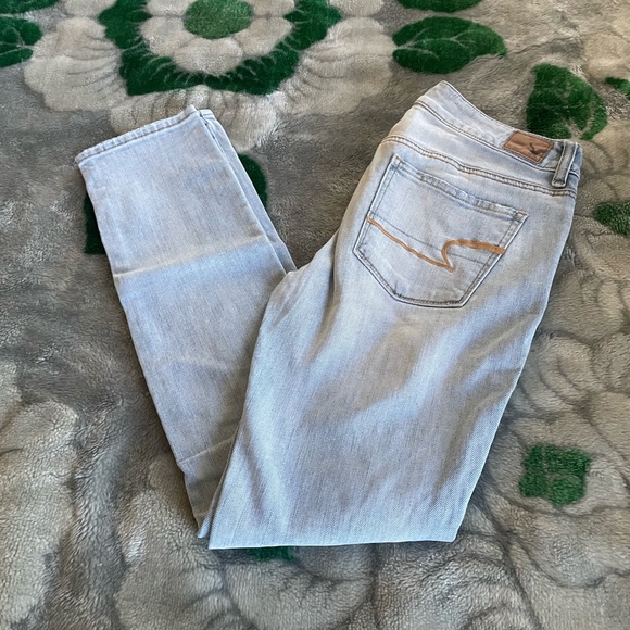 Y2K AEO Light Destroyed Vintage Skinny Jeans - Picture 7 of 9